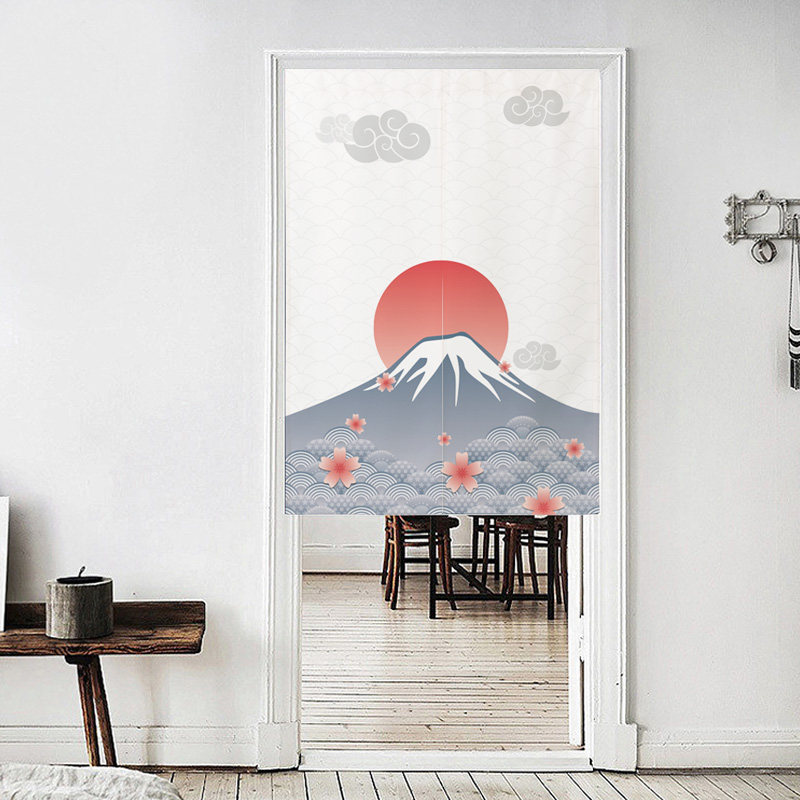 高档浮世绘日式和风布艺门帘半帘隔断帘子玄关客厅卧室家用厨房防