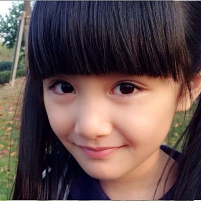 儿童齐刘海假发片图片