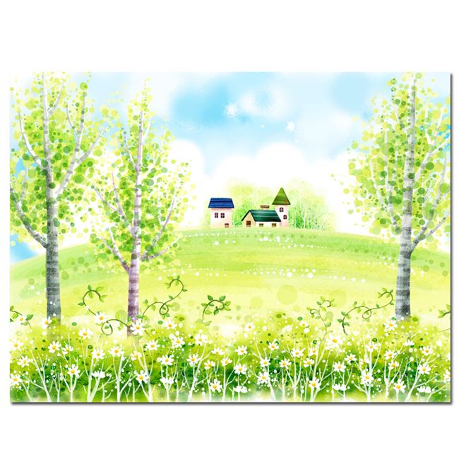 风景画无框画田园图片