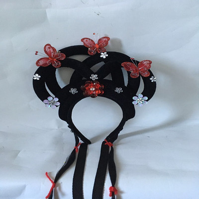 5  戏剧戏曲影视影楼古装小姐仙女花旦青g衣假发头套古代用品舞蹈头 5