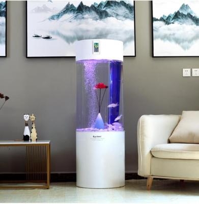 鱼缸客厅落地生态茶几图片