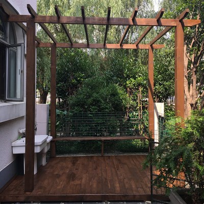 实木葡萄架庭院廊架图片