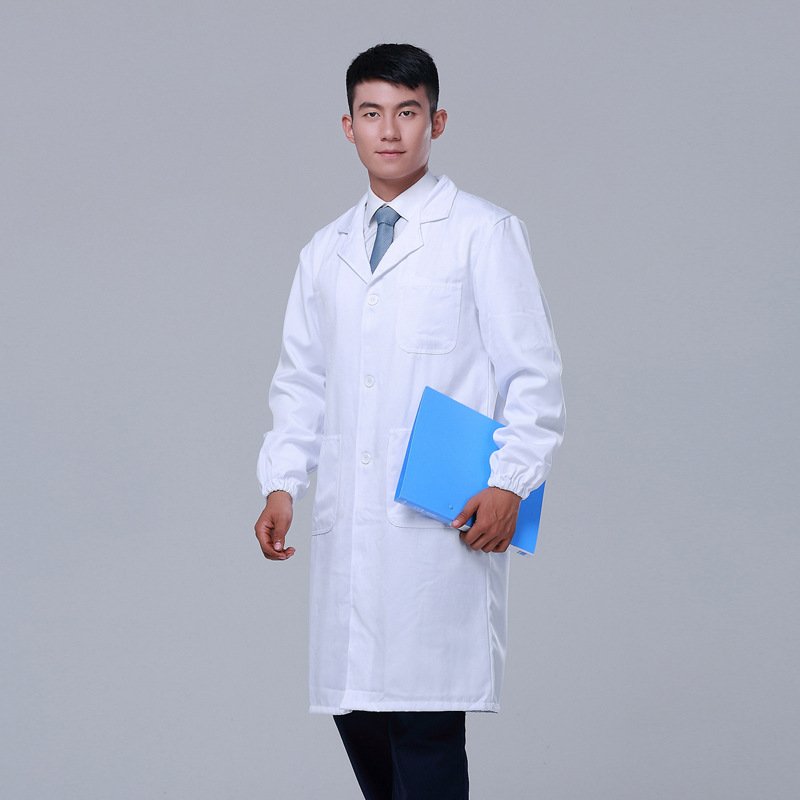 白大褂长袖医生女医师护士制服纯棉防静电实验大学生化学工作服