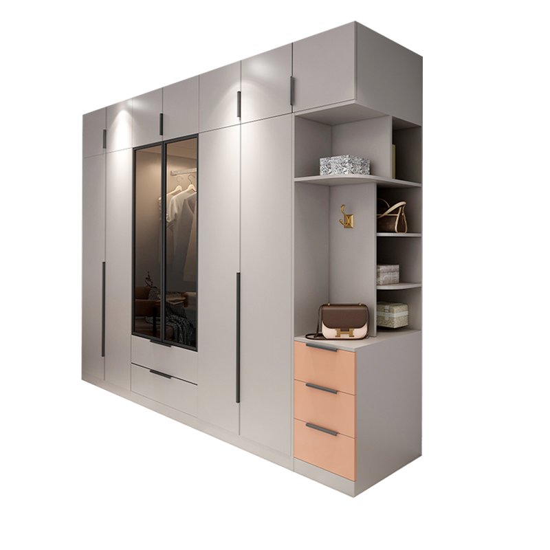 合肥整体衣柜定制现代简约卧室衣帽间推拉门c榻榻米全屋家具定做