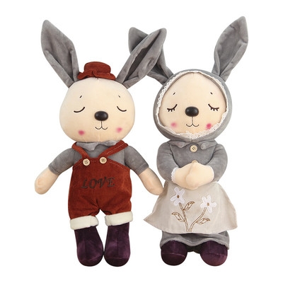 情侣玩偶公仔一对兔子图片