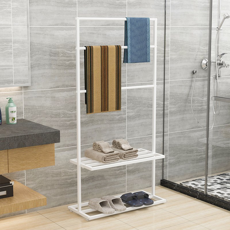 欧式多功能毛巾架落地式浴室卫生间浴巾架挂衣架晾晒卧室挂架子