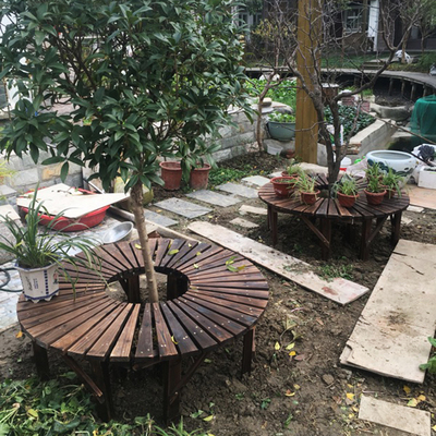 围树圈公园椅