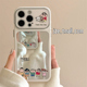 日系卡通可爱小新镜面适用苹果14手机壳iPhone13ProMax新款15pro防摔12女款小众11硅胶14pro带镜头膜全包软壳