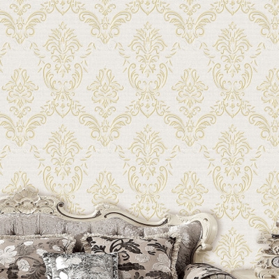 大花纹壁纸欧式电视背景墙壁纸3d无纺布墙纸简约现代酒店客厅墙纸