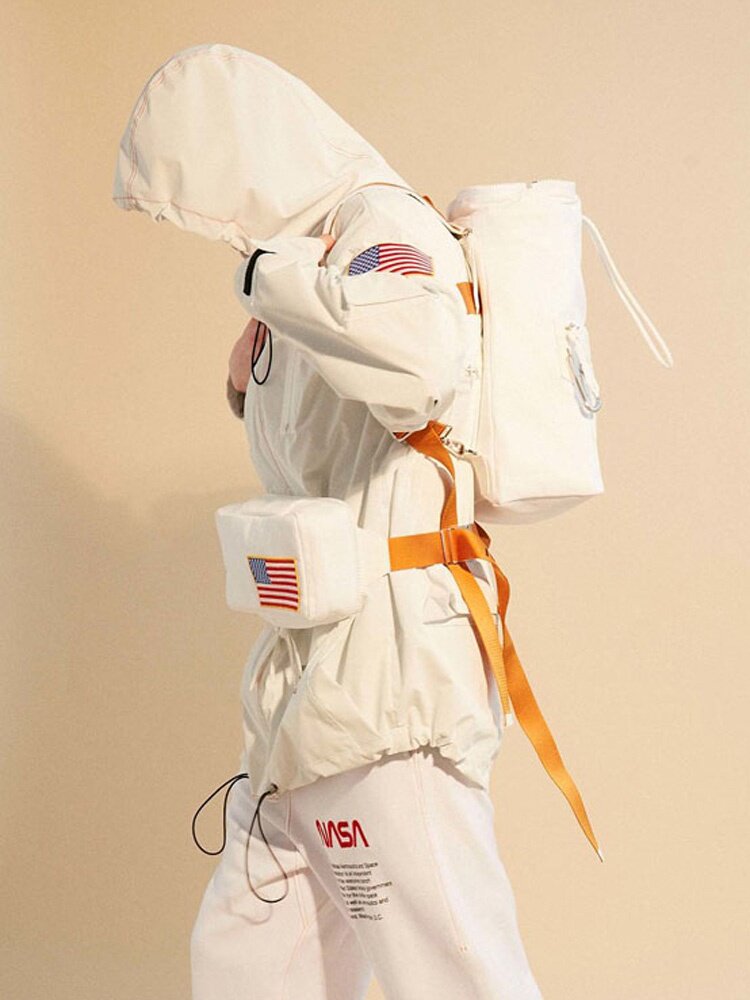 宇航员背包20ssnasa联名款双肩背包学生书包腰包胸包男女款ins包