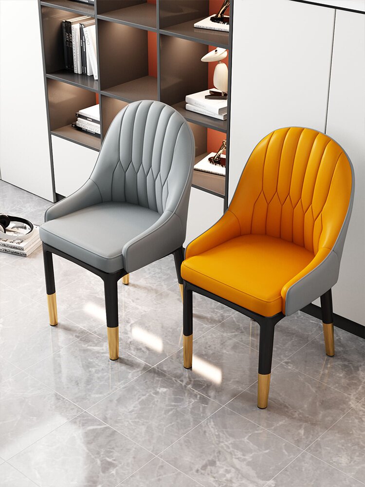 轻奢风餐椅家用现代简约北欧吃饭餐桌椅子餐厅软包靠背凳子化妆椅