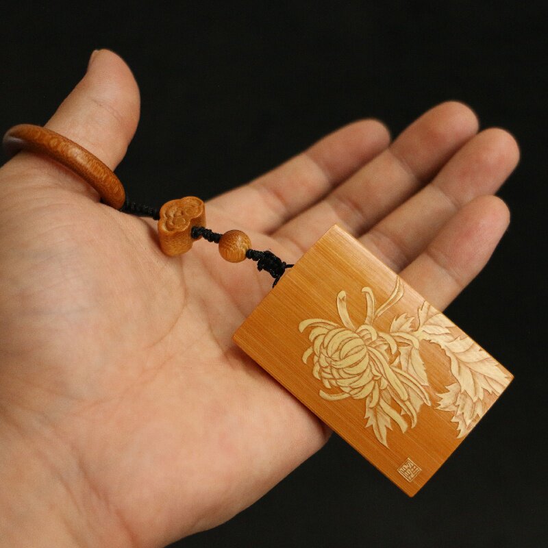 东阳名家戚挺飞本工留青雕刻纯手工精工竹雕制作46牌手牌文玩把件