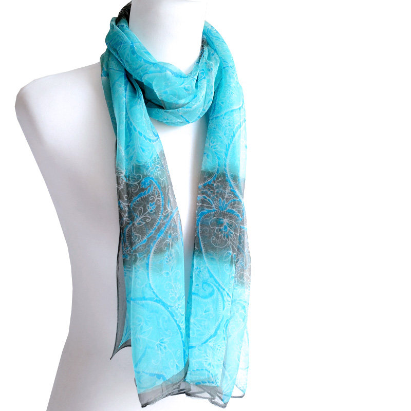 100桑蚕丝围巾薄真丝长丝巾女围脖秋季纱巾丝绸披肩领巾飘带链白