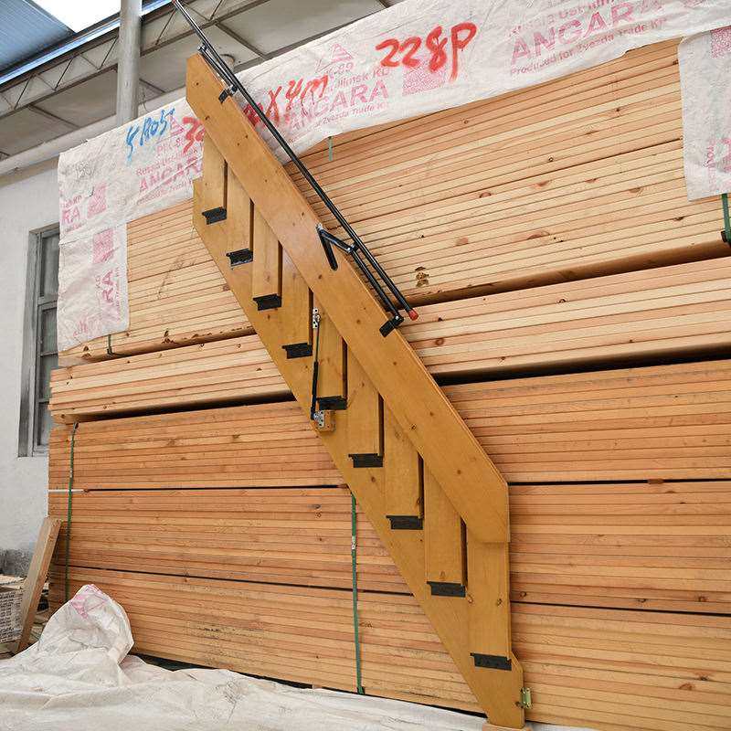 家用实木贴墙折叠楼梯子阁楼地下室仓库loft复式台阶易收放可定制