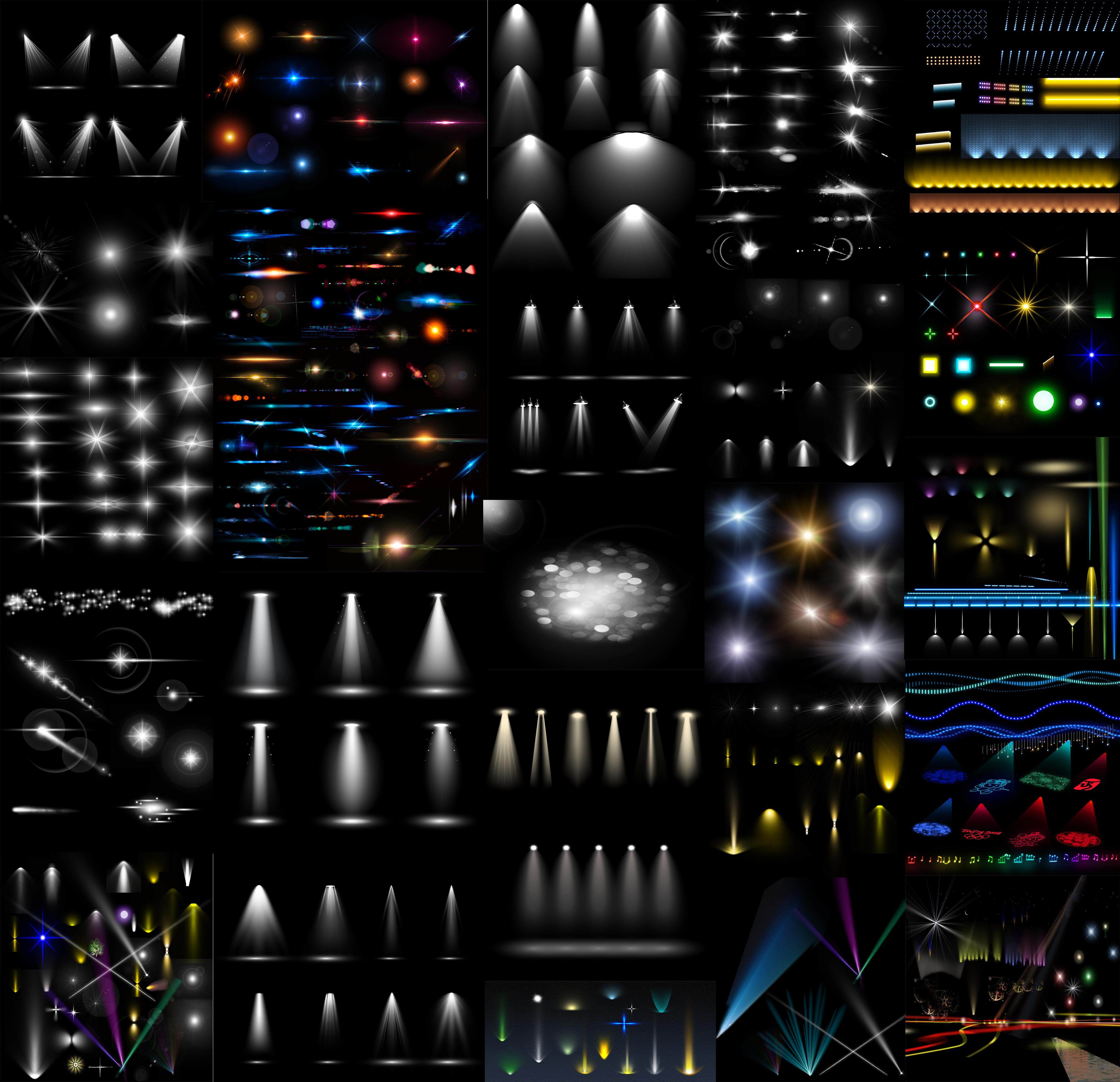 ps灯光素材psd夜景照明亮化景观建筑照明设计灯光素材夜景灯光psd