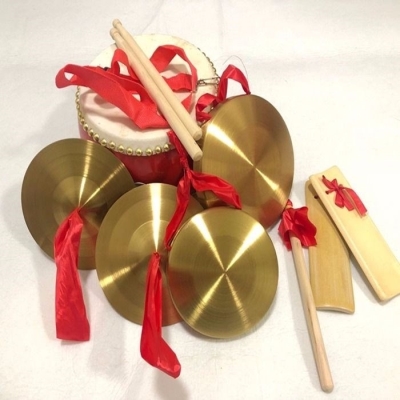 锣锤开业场合套装锣鼓一u套手敲全套铜镲小鼓铜擦三句半纯铜手锣