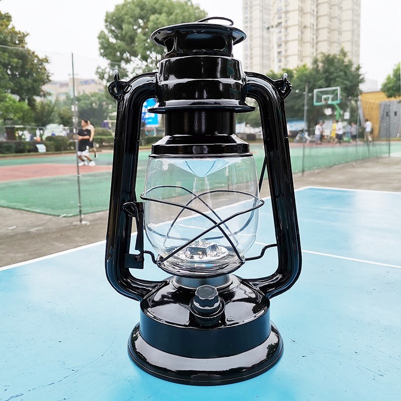 复古怀旧老式手提充电马灯煤油灯户外照明露营帐篷灯庭院装饰摆件