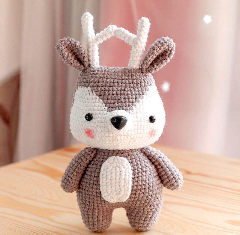 毛线玩偶公仔情侣礼物兔子临时停挪车牌纯手工钩针编织diy材料包