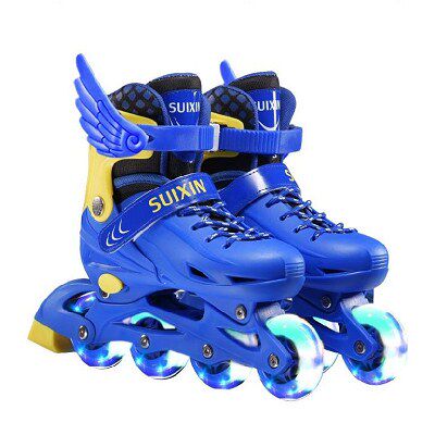 直排轮大小码粉色轮子鞋轮滑鞋四轮单排轮男孩溜冰鞋女儿童学生