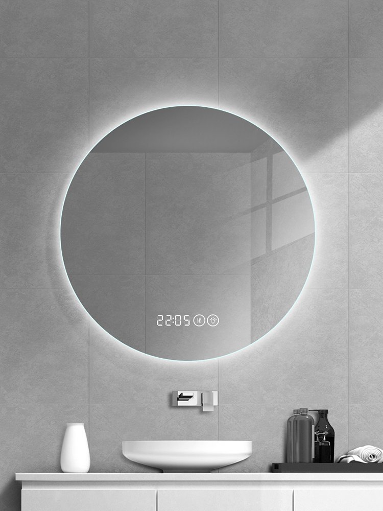 众想智能浴室镜卫生间壁挂led发光灯镜圆形带灯厕所镜防雾化妆镜