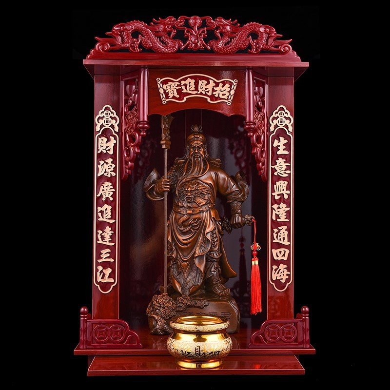武财神关公像供奉神像招财关公摆件关二爷佛像财神爷供柜家用店铺