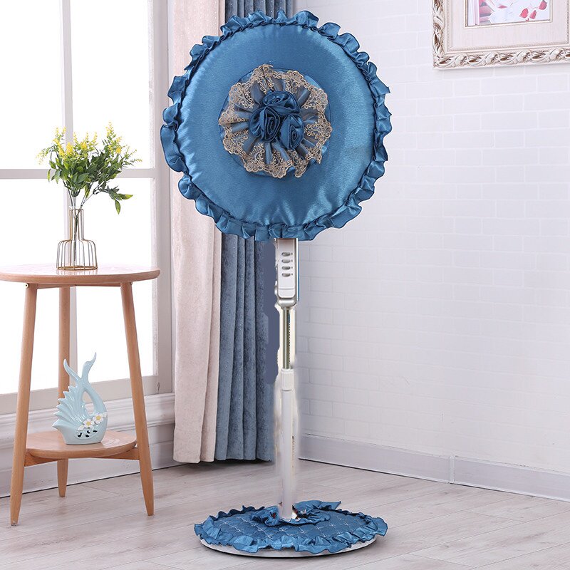 j新款欧式豪华全包风扇罩布艺防尘罩落地电风扇套三件套风扇罩子