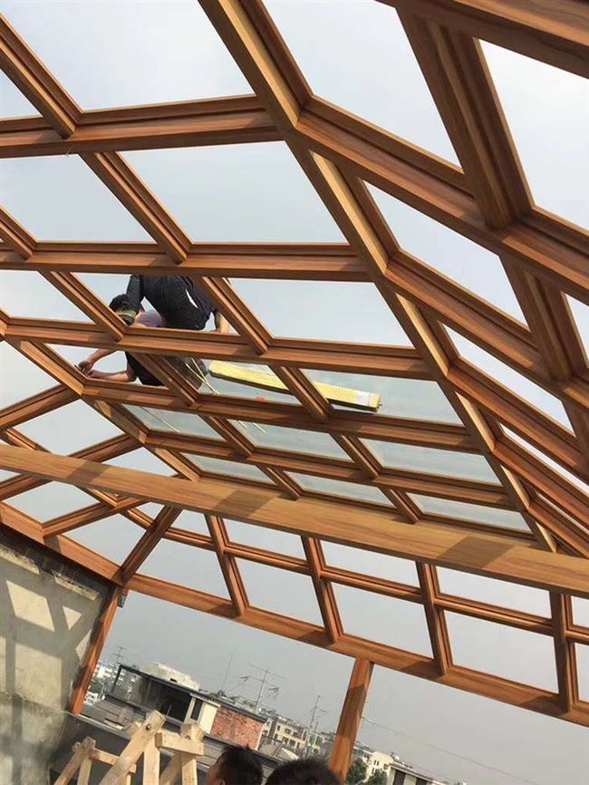 成都定制z钢结构阳光房玻璃顶封阳台露台花园平顶户外别墅钢架