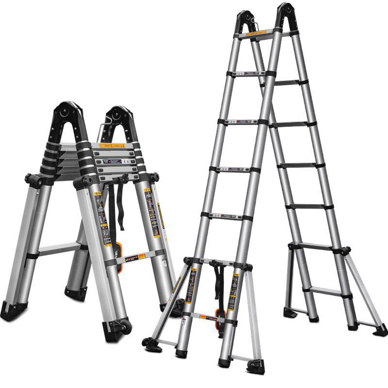 加厚铝合金人字伸缩升降梯子a字工程折叠456789101112米m