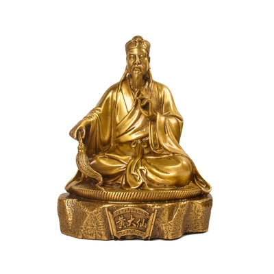 铜道教黄大仙神像摆件赤松仙子黄旺