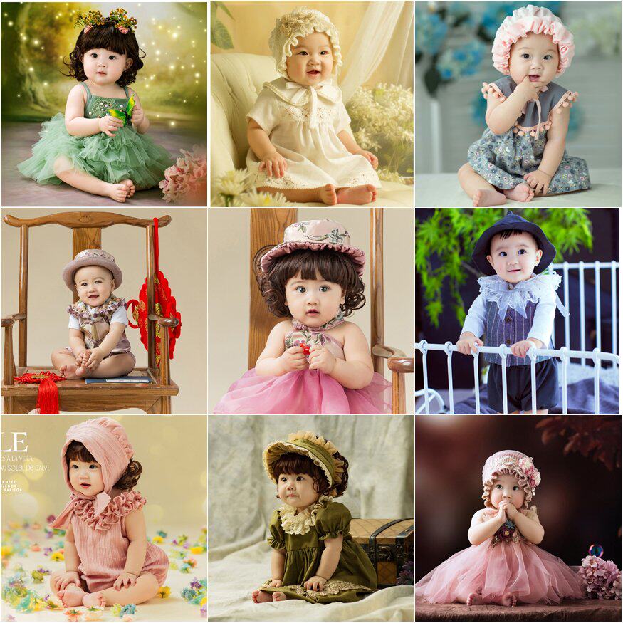 2018儿童摄影服装新款13岁宝宝拍照写真韩版影楼服饰照相衣服