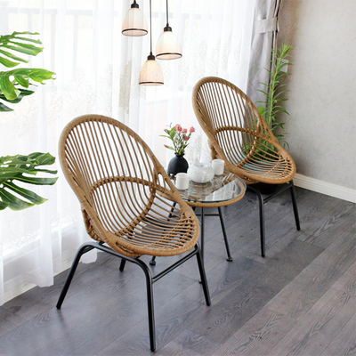 户外藤编椅子阳台休闲桌藤椅户外藤椅阳台藤编桌椅热卖单品