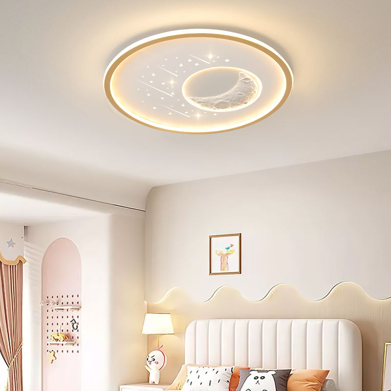 主卧室LED吸顶灯现代简约星空灯儿童房2024新款浪漫护眼中山灯具