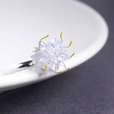 古风红色彼岸花戒指尾戒曼珠沙华汉服古装饰品配饰闺蜜女友w礼物