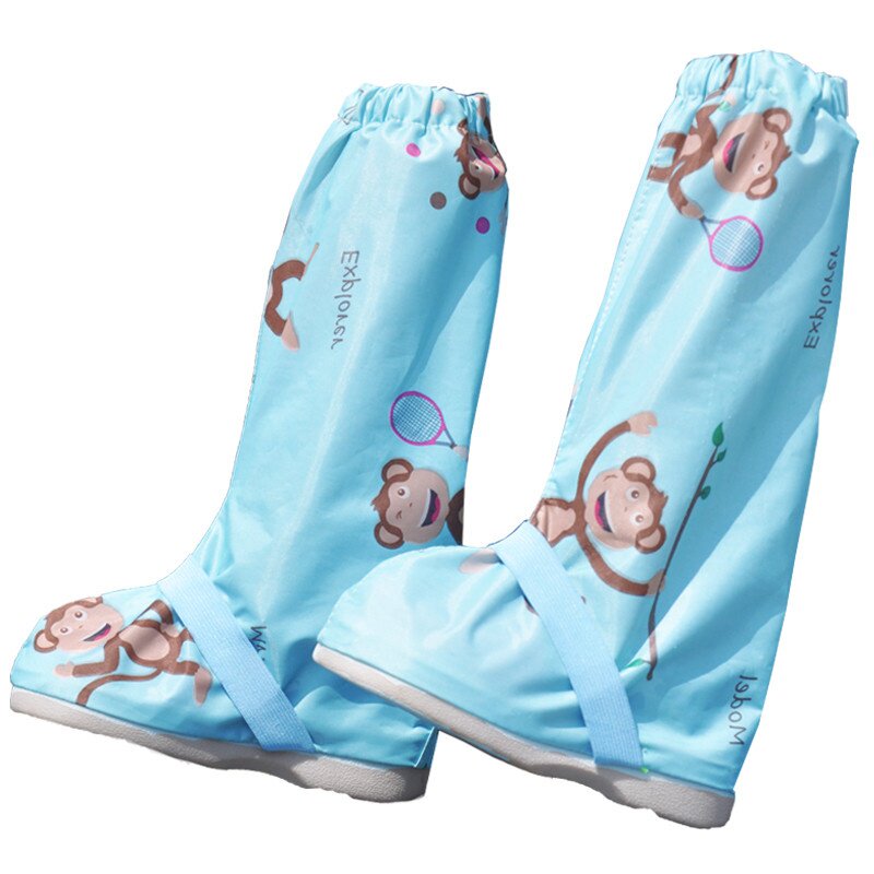 牛津布儿童防水鞋套雨天中上学中小学生幼儿宝宝男女卡通防水脚套