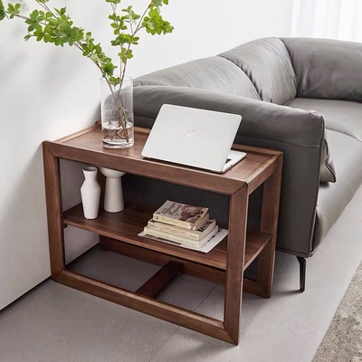 全实v木北欧边几沙发边柜可移动边桌现代简约客厅长方形双层侧边