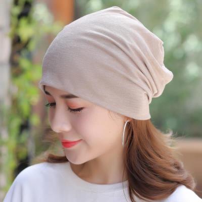 化疗后女士帽薄款光头套v化疗帽子夏季凉爽包头棉布透气纯色月子