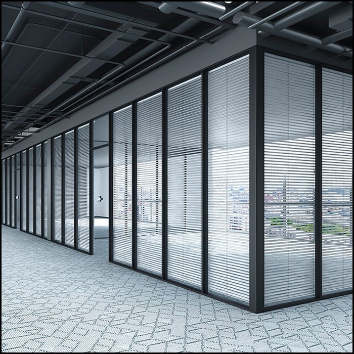 玻璃y隔断南宁百叶玻璃隔断铝合金隔断办公室装修隔断高隔断墙屏