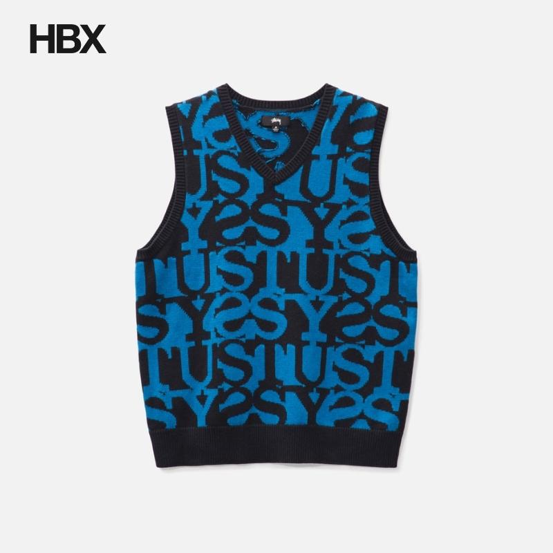 Stussy 斯图西 Stacked Sweater Vest 编织衫男HBX