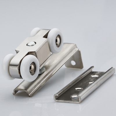 不锈钢阳台木门厨房移门滑轮推拉门吊轮静音四轮吊q轨轨道轮2只