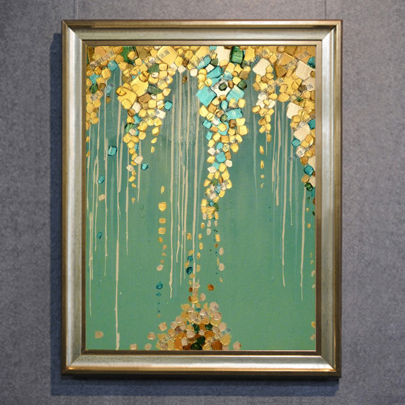 现代简客厅挂画约玄关装饰画创意抽象手绘油画走廊沙发背景墙挂画