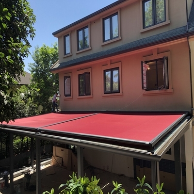 阳光玻璃房户外室外顶棚遮光窗帘电动双轨道伸缩式天幕隔热遮阳蓬