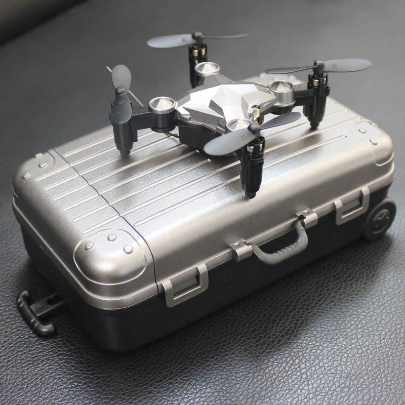 迷你折叠航拍定高无人机充电遥控飞机四轴飞行器行李箱120玩具