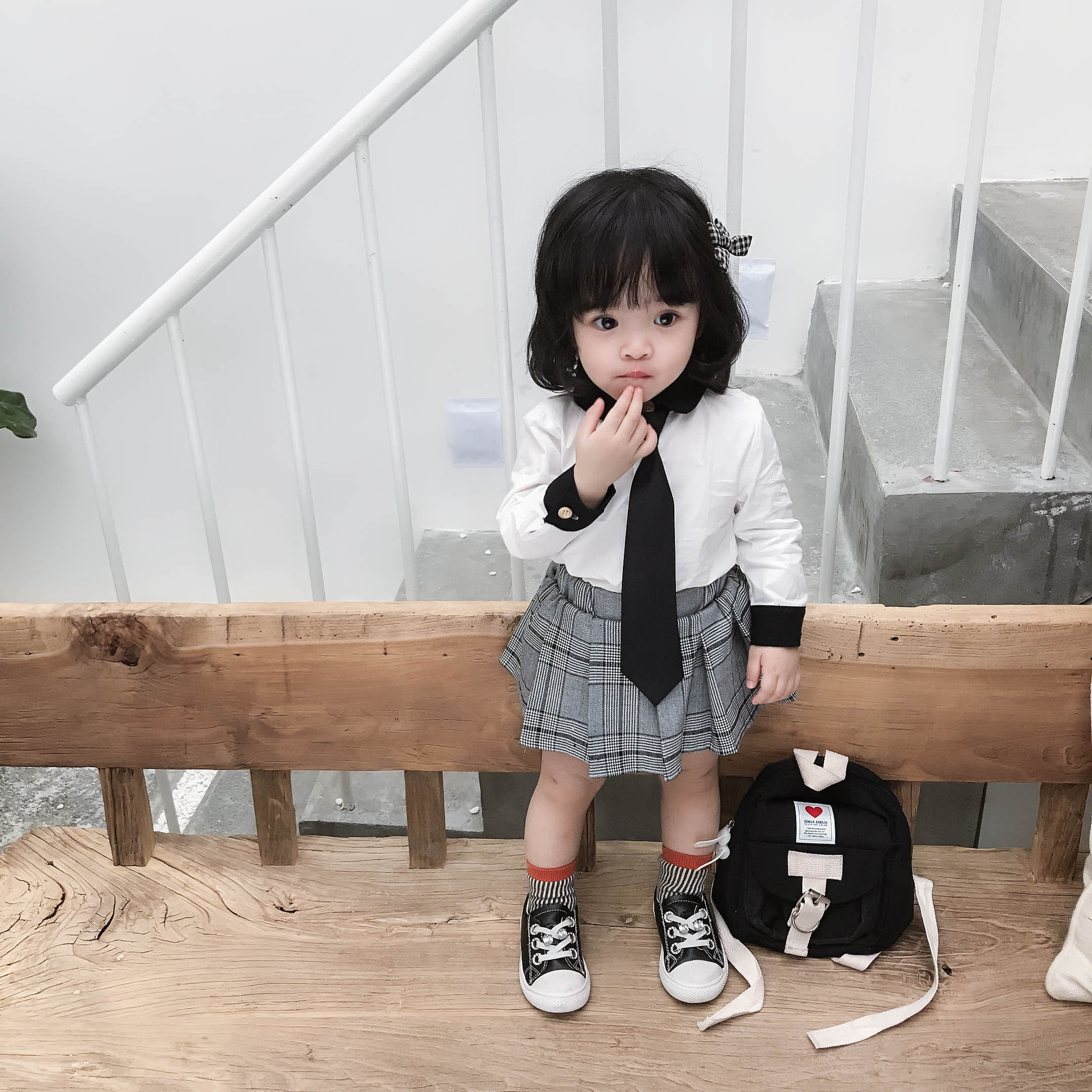 男女宝宝春装套装1一5岁儿童韩版学院风二件套姐弟兄妹龙凤胎潮a