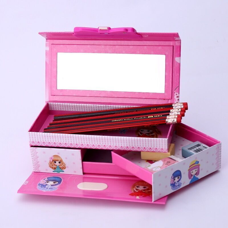 五层男女三层儿童铅笔盒盒笔大文具盒密码卡通多功能小学生容量