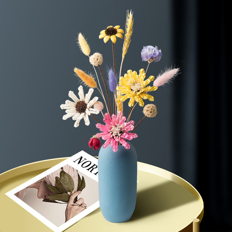 小花瓶干花花束天然真花装饰摆件家居摆设网红ins满天星花艺搭配