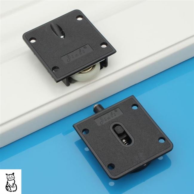 o移门滑道滑轮推拉门滚轮柜子下轨道玻璃门衣柜轮子吊轮滑轨尼龙