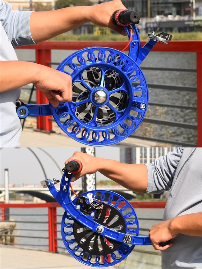 风筝线盘轮绕线带刹车手摇收线器卷线轮缠绕线轴手握轮防倒转