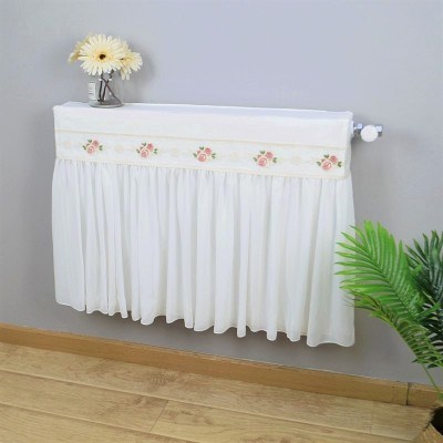 暖气片装饰罩布艺家用遮挡防尘罩套防熏黑简约老式蕾丝盖布全包