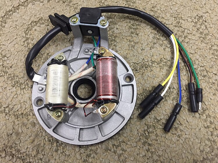 圈嘉陵点火jh70线圈总成大阳dy100发电线dy90磁电机定子总成组