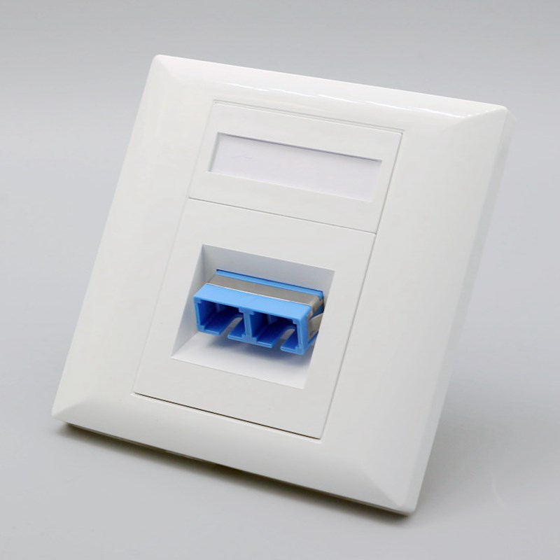 86型墙双口sc信息光纤面板双网络网线光钎插座壁两位宽带电脑插